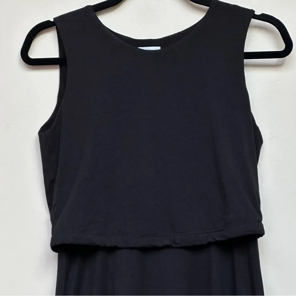 Cuyana Black Asymmetrical Overlay Dress Size X-Small - Picture 5 of 10